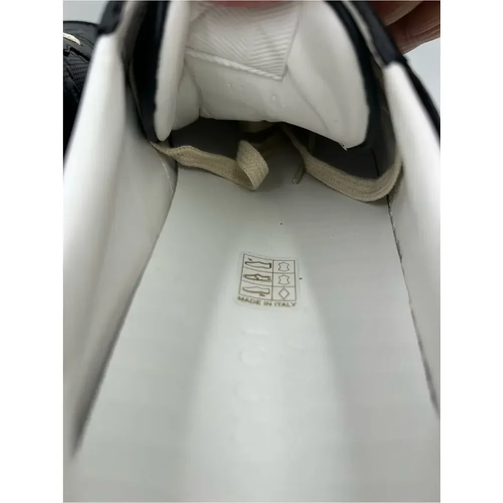 Men's Gucci, GG embossed leather sneakers size 11.5 fits 12 US made in Italy